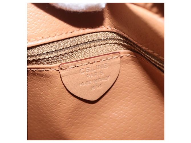 Céline CELINE Macadam Canvas Shoulder Bag PVC Leather Brown Gold - vista 17