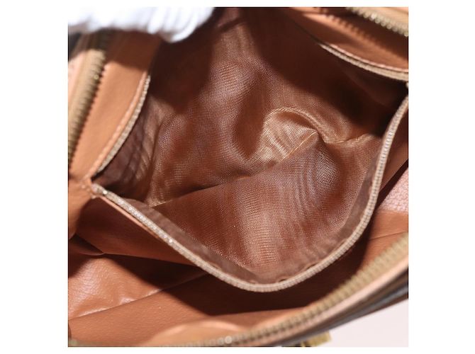 Céline CELINE Macadam Canvas Shoulder Bag PVC Leather Brown Gold - vista 23