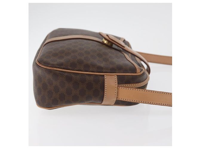 Céline CELINE Macadam Canvas Shoulder Bag PVC Leather Brown Gold - vista 5