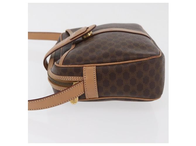 Céline CELINE Macadam Canvas Shoulder Bag PVC Leather Brown Gold - vista 6