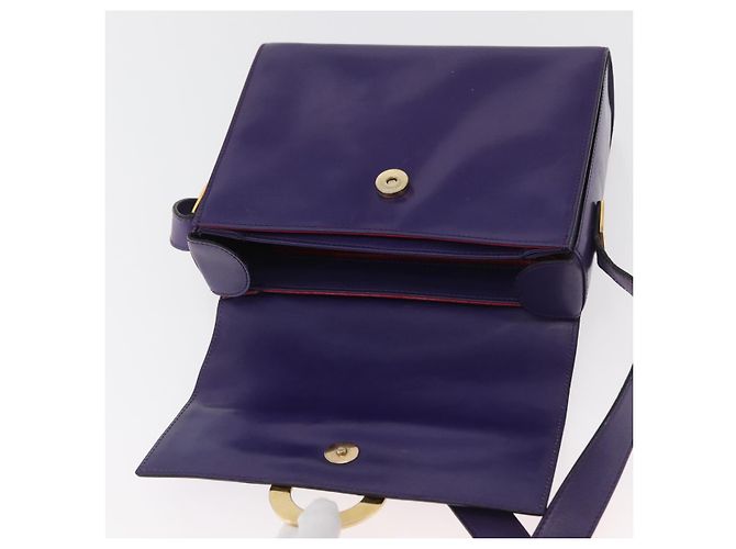 Céline CELINE Circle Shoulder Bag Leather Purple Gold - vista 15
