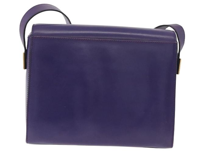 Céline CELINE Circle Shoulder Bag Leather Purple Gold - vista 3