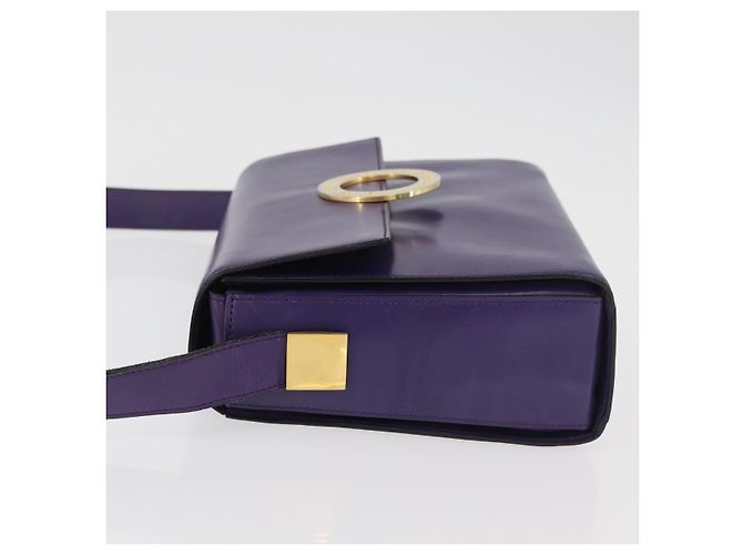 Céline CELINE Circle Shoulder Bag Leather Purple Gold - vista 5