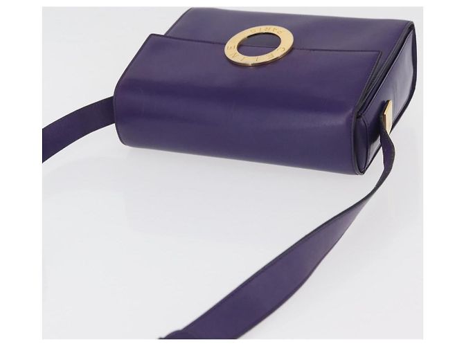 Céline CELINE Circle Shoulder Bag Leather Purple Gold - vista 6