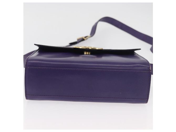 Céline CELINE Circle Shoulder Bag Leather Purple Gold - vista 9