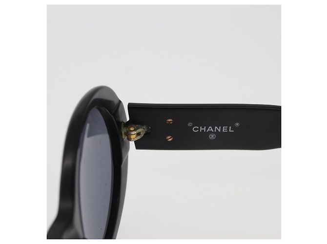 CHANEL COCO Mark Sunglasses plastic Black CC - vista 11