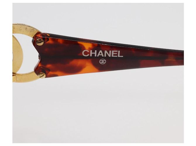 CHANEL COCO Mark Sunglasses Plastic Brown Gold CC - vista 14
