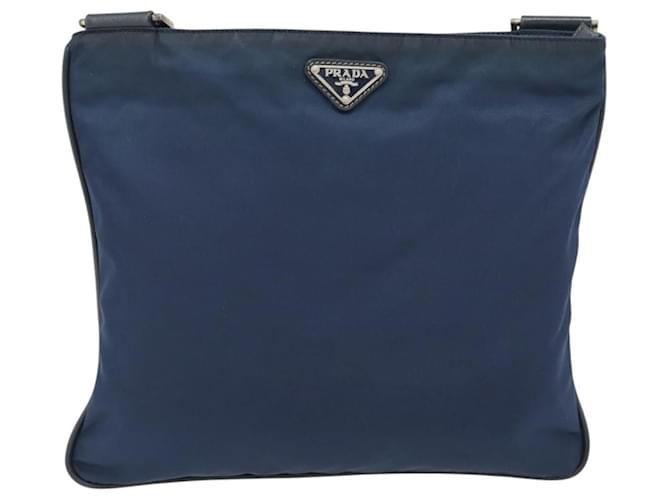 PRADA Shoulder Bag Nylon Navy Silver - vista 13