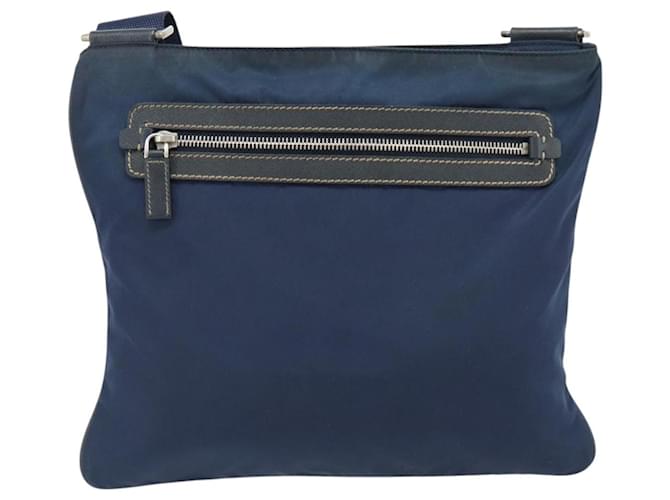 PRADA Shoulder Bag Nylon Navy Silver - vista 2