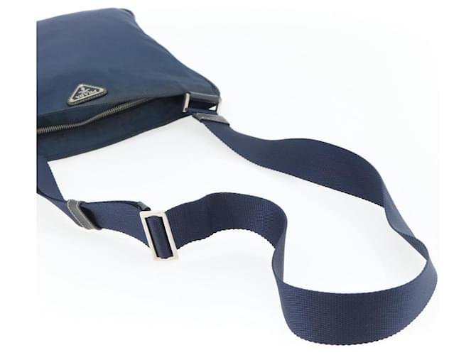 PRADA Shoulder Bag Nylon Navy Silver - vista 7