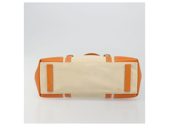 PRADA Tote Bag Canvas Beige Silver - vista 5