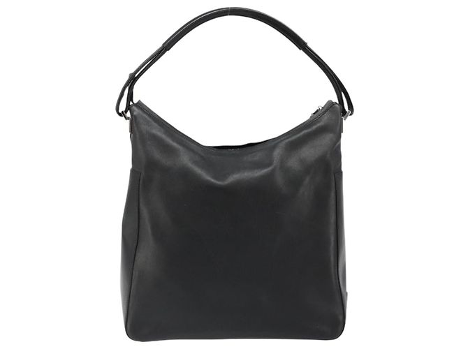 GUCCI Shoulder Bag Leather Black Silver 001 3770 - vista 2