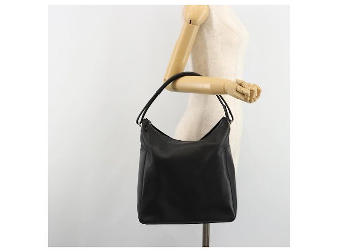 GUCCI Shoulder Bag Leather Black Silver 001 3770 - vista 24