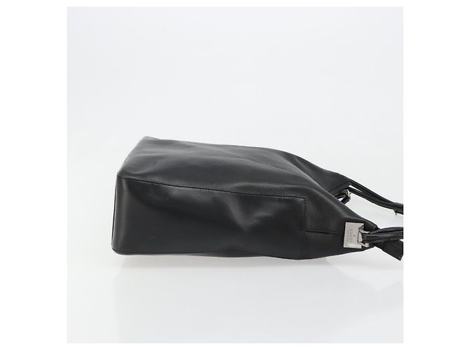 GUCCI Shoulder Bag Leather Black Silver 001 3770 - vista 3