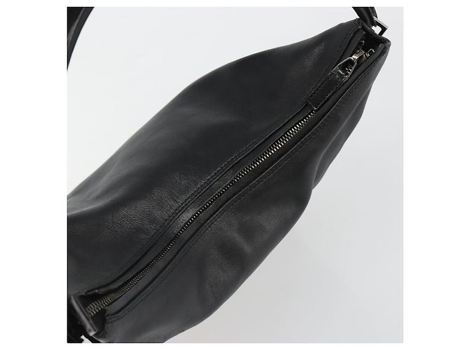 GUCCI Shoulder Bag Leather Black Silver 001 3770 - vista 6