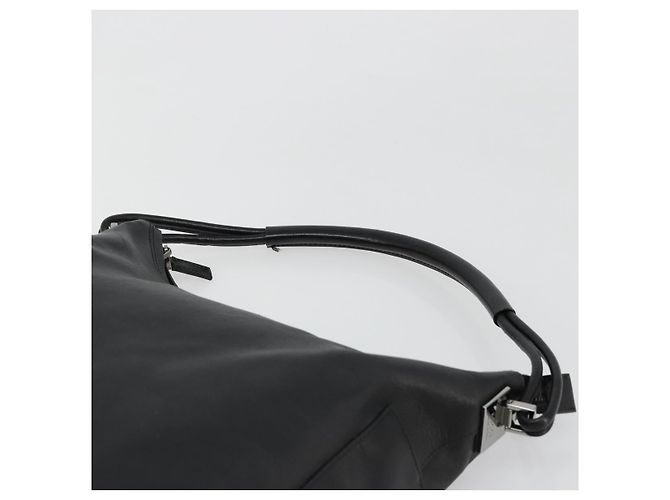 GUCCI Shoulder Bag Leather Black Silver 001 3770 - vista 8