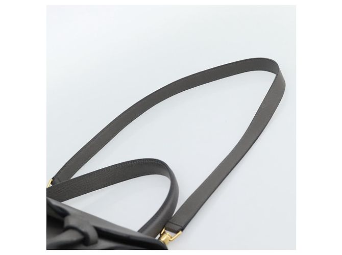 Céline CELINE Micro Belt Hand Bag Leather 2way Gray Gold - vista 15