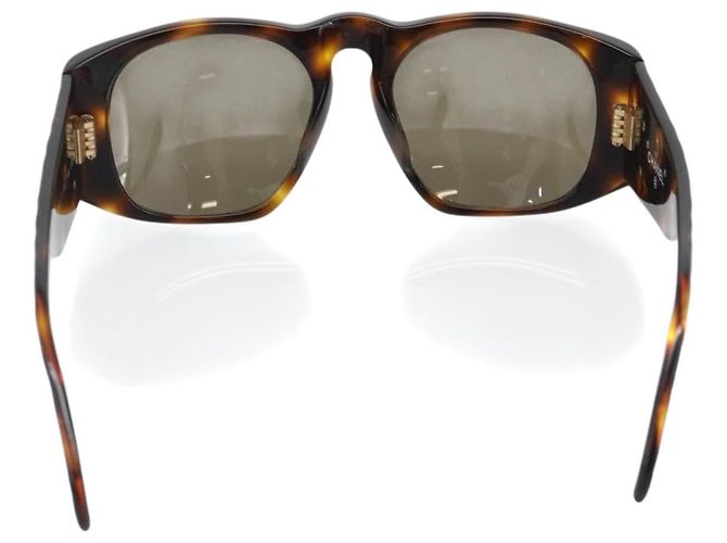 CHANEL Tortoise Pattern Sunglasses plastic Brown CC - vista 2