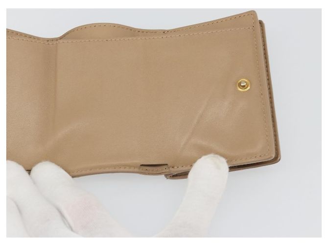 SAINT LAURENT Cassandra Wallet Leather Beige Gold - vista 19