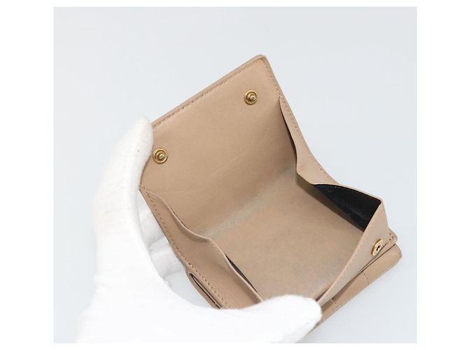 SAINT LAURENT Cassandra Wallet Leather Beige Gold - vista 8