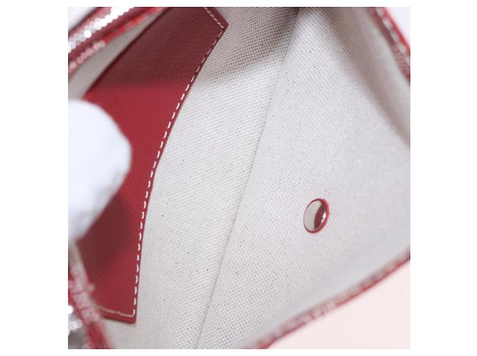 GOYARD Herringbone Shoulder Bag PVC Red Silver - vista 11