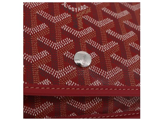 GOYARD Herringbone Shoulder Bag PVC Red Silver - vista 17
