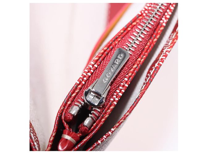 GOYARD Herringbone Shoulder Bag PVC Red Silver - vista 22