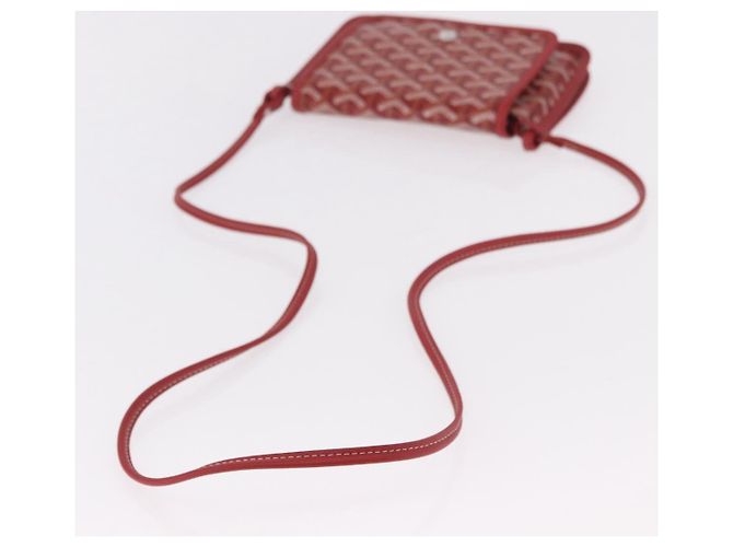 GOYARD Herringbone Shoulder Bag PVC Red Silver - vista 7