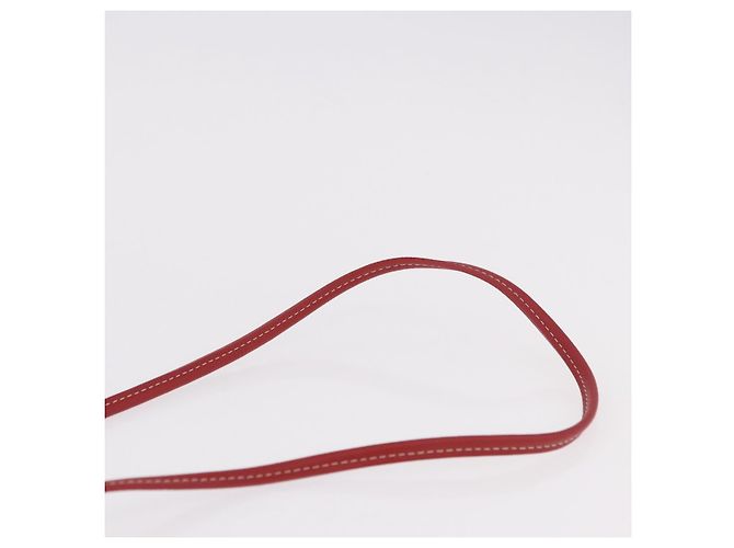 GOYARD Herringbone Shoulder Bag PVC Red Silver - vista 8