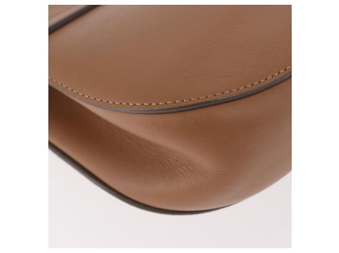 Chloé Chloe Drew Chain Shoulder Bag Suede Leather Beige Gold - vista 12