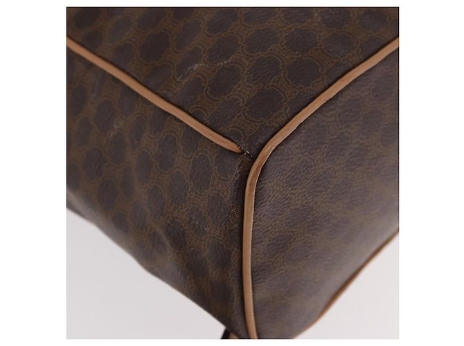 Céline CELINE Macadam Canvas Backpack PVC Leather Brown Gold - vista 16