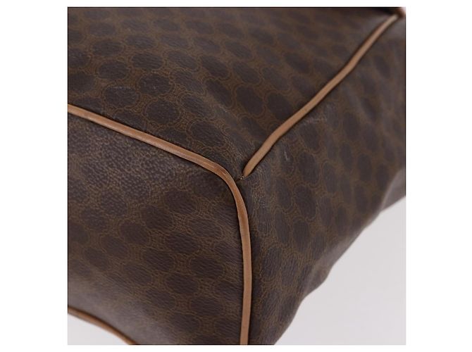 Céline CELINE Macadam Canvas Backpack PVC Leather Brown Gold - vista 17