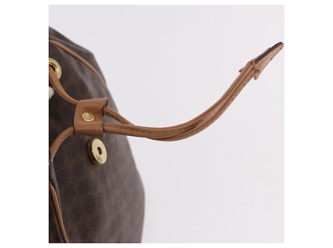 Céline CELINE Macadam Canvas Backpack PVC Leather Brown Gold - vista 21
