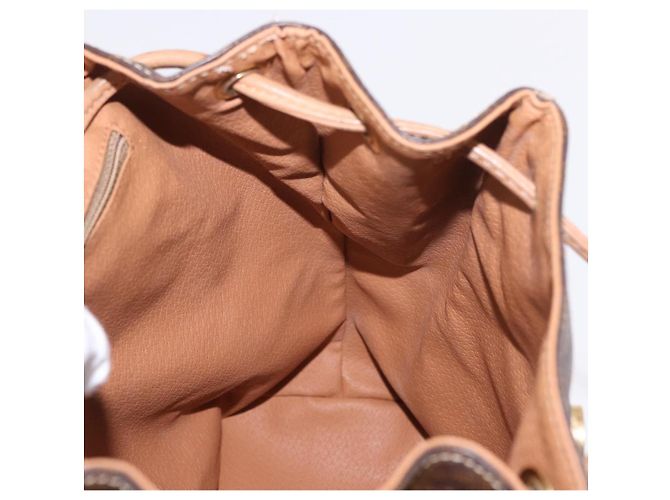 Céline CELINE Macadam Canvas Backpack PVC Leather Brown Gold - vista 22