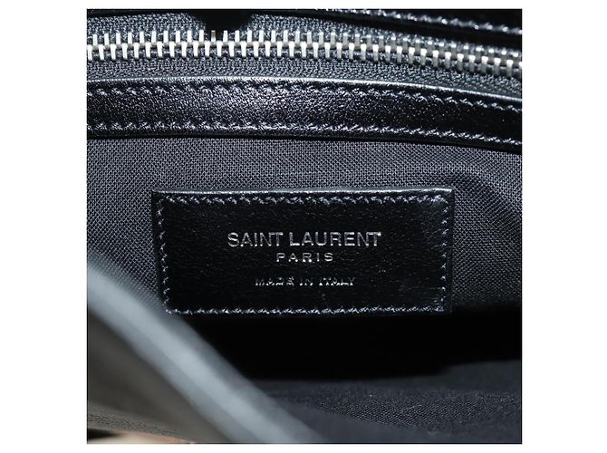 SAINT LAURENT Backpack Leather Black Silver - vista 32