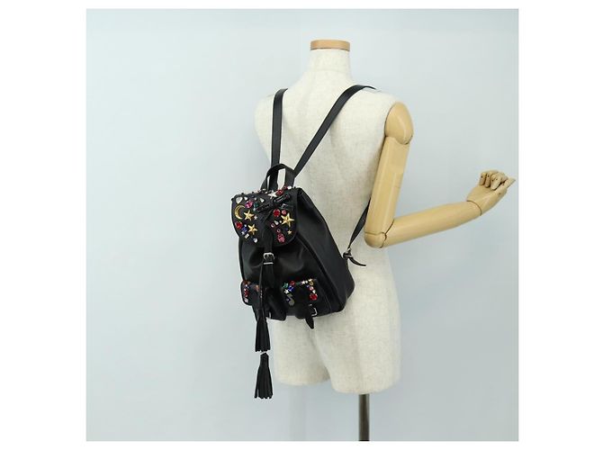 SAINT LAURENT Backpack Leather Black Silver - vista 37