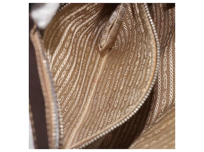 PRADA Shoulder Bag Canvas Beige Silver - vista 24