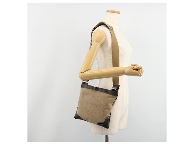 PRADA Shoulder Bag Canvas Beige Silver - vista 25