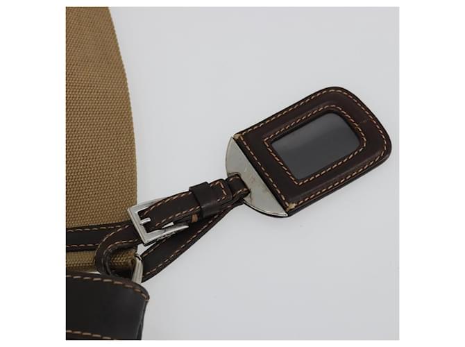 PRADA Shoulder Bag Canvas Beige Silver - vista 8