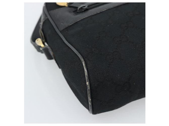 GUCCI GG Canvas Web Sherry Line Shoulder Bag Black Red Green - vista 11