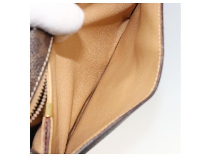Céline CELINE Macadam Canvas Shoulder Bag PVC Leather Brown Gold - vista 25