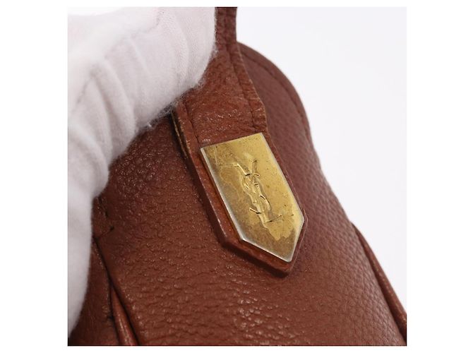 SAINT LAURENT Shoulder Bag Leather Brown Gold - vista 11