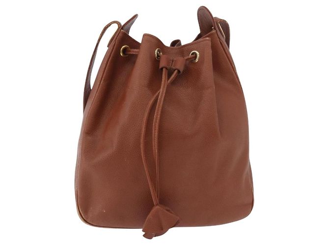 SAINT LAURENT Shoulder Bag Leather Brown Gold - vista 13