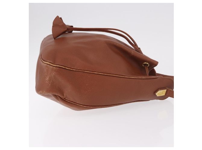 SAINT LAURENT Shoulder Bag Leather Brown Gold - vista 3