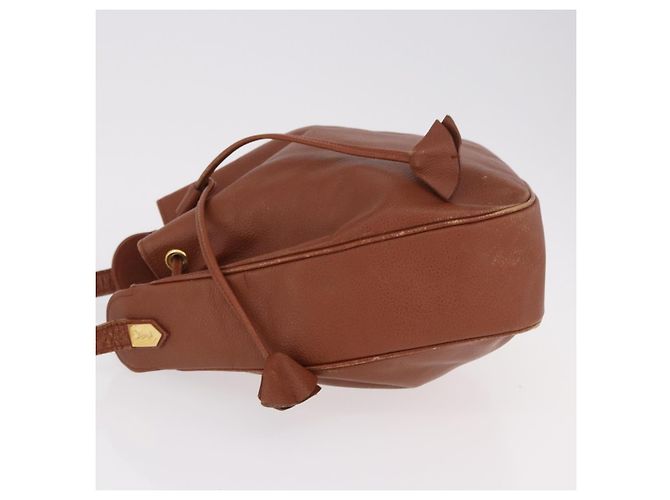 SAINT LAURENT Shoulder Bag Leather Brown Gold - vista 4