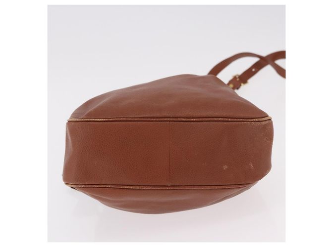 SAINT LAURENT Shoulder Bag Leather Brown Gold - vista 5