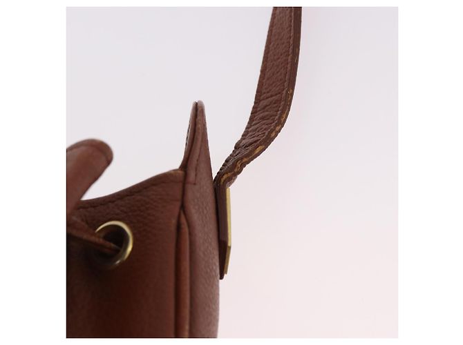 SAINT LAURENT Shoulder Bag Leather Brown Gold - vista 8