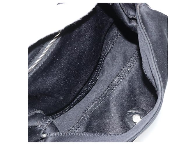 FENDI Mamma Baguette Shoulder Bag Cotton Jersey Black Silver - vista 11