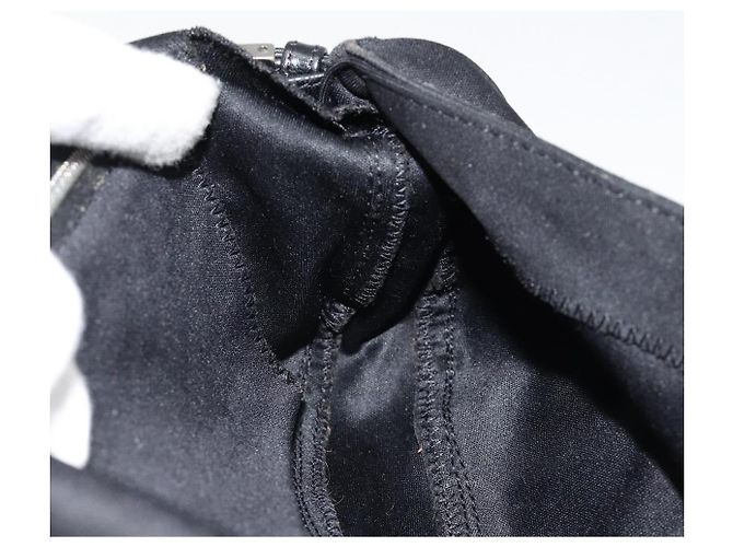 FENDI Mamma Baguette Shoulder Bag Cotton Jersey Black Silver - vista 21