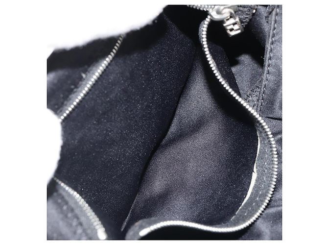 FENDI Mamma Baguette Shoulder Bag Cotton Jersey Black Silver - vista 24